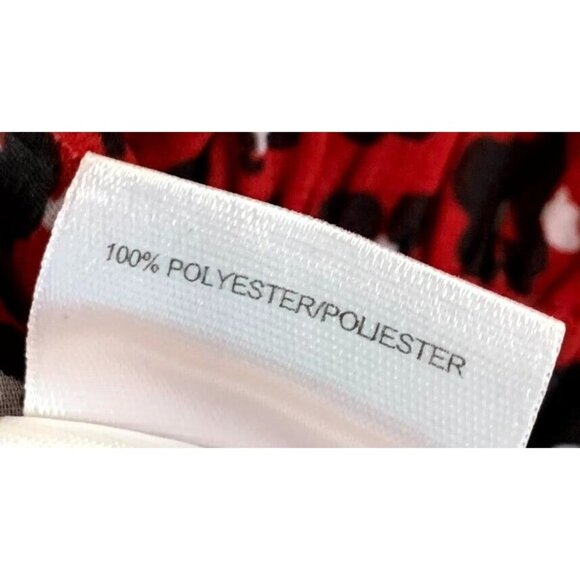 Anne Klein Midi Dress Size 6 Barn Red Combo Sleeveless Shift Side Zip Women New - Picture 11 of 11